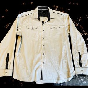 7 Diamonds Men’s casual button up shirt
